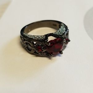 Ring with Heart shaped gem